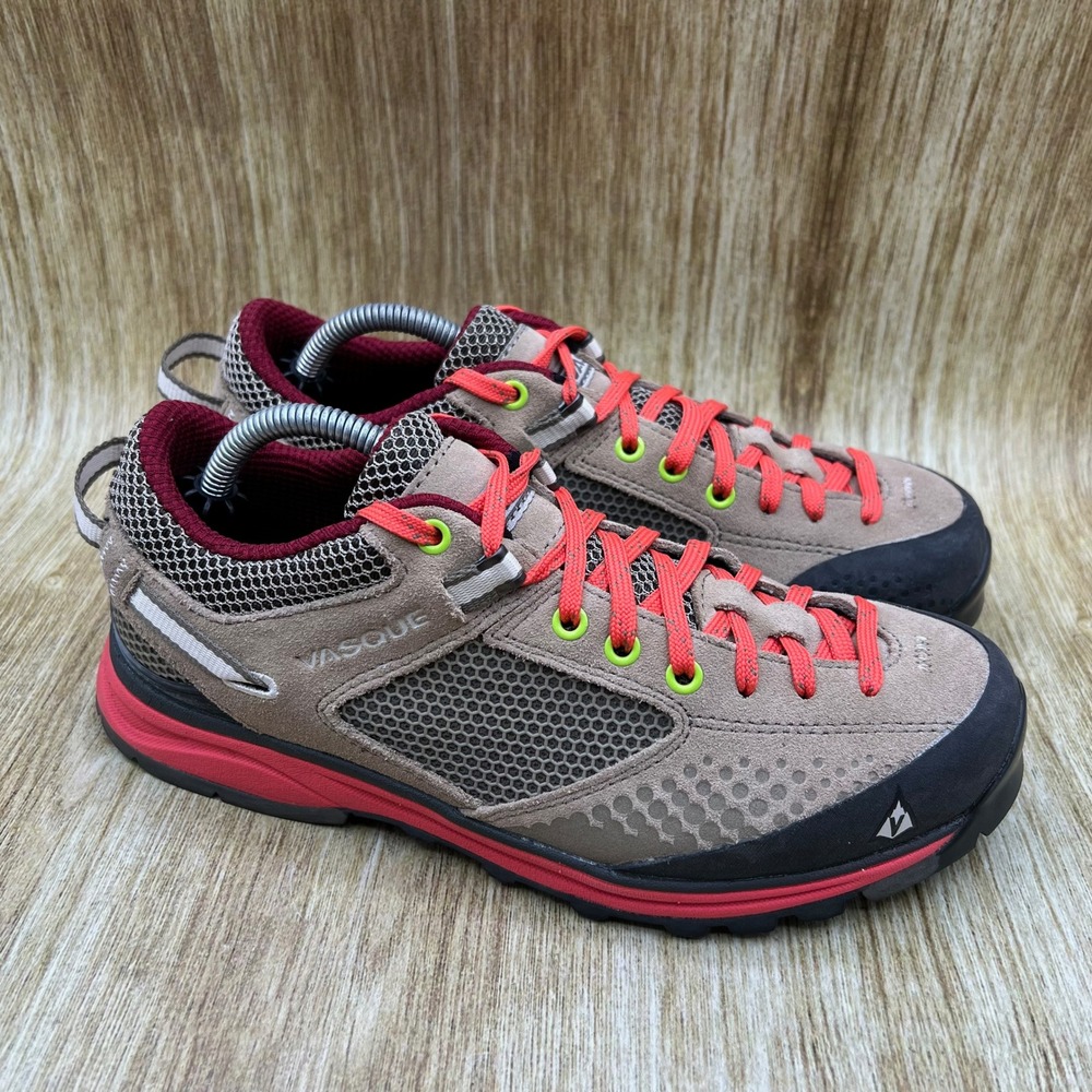 Vasque Grand Traverse Hiking Shoes Women's Size 8M Tan Red Low Top Sneakers 7319